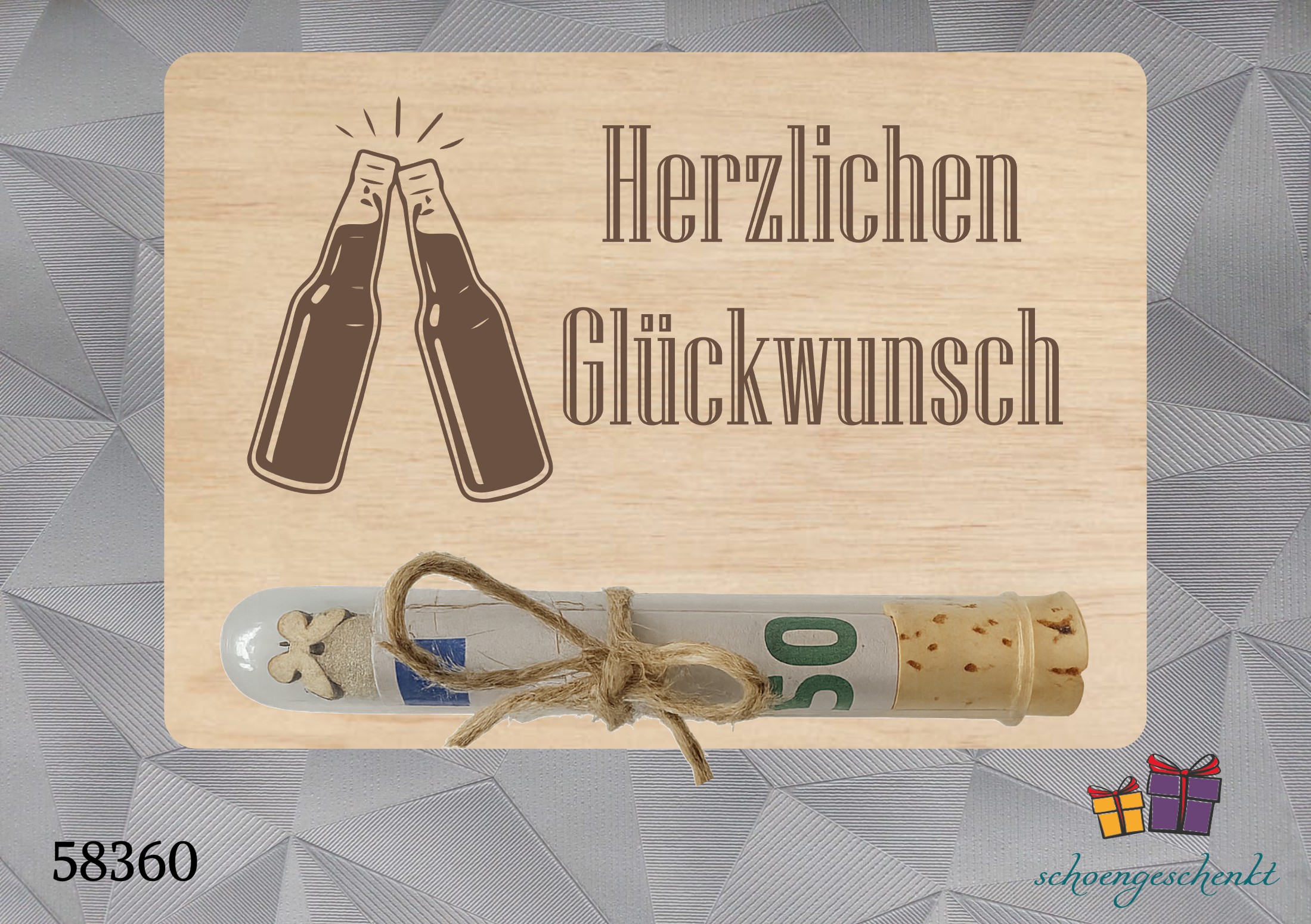 Herzlichen Glückwunsch 🍺 Geldgeschenkkarte