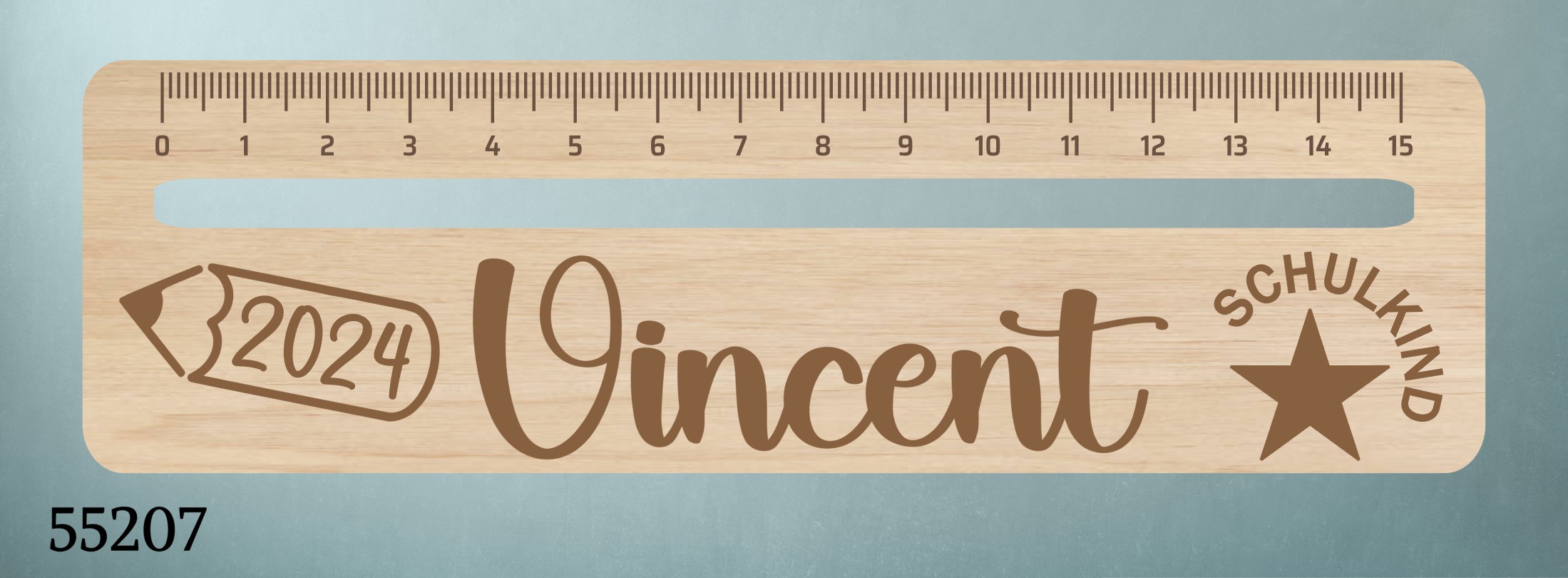 Lesehilfe mit Lineal ⭐ und einem Stern Motiv ⭐und personalisiert mit Namen & Einschulungsjahr