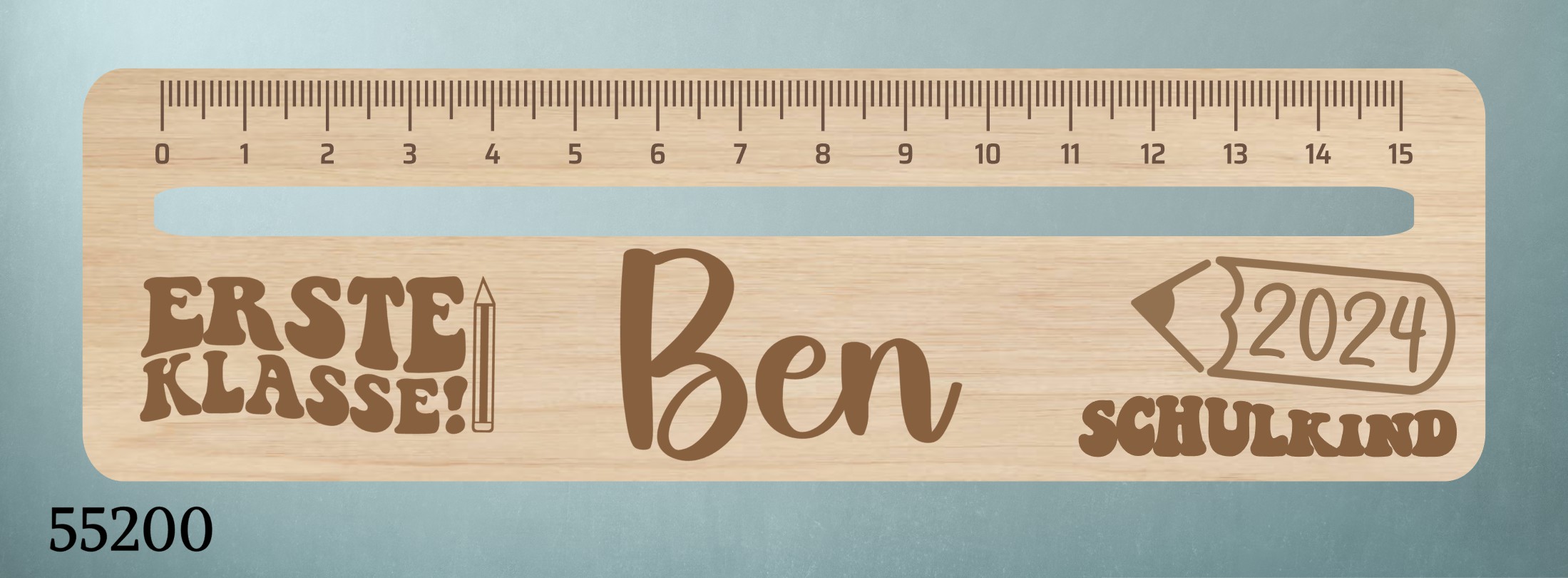 Lesehilfe mit Lineal 📏 Erste Klasse & Schulkind personalisiert mit Namen & Jahr