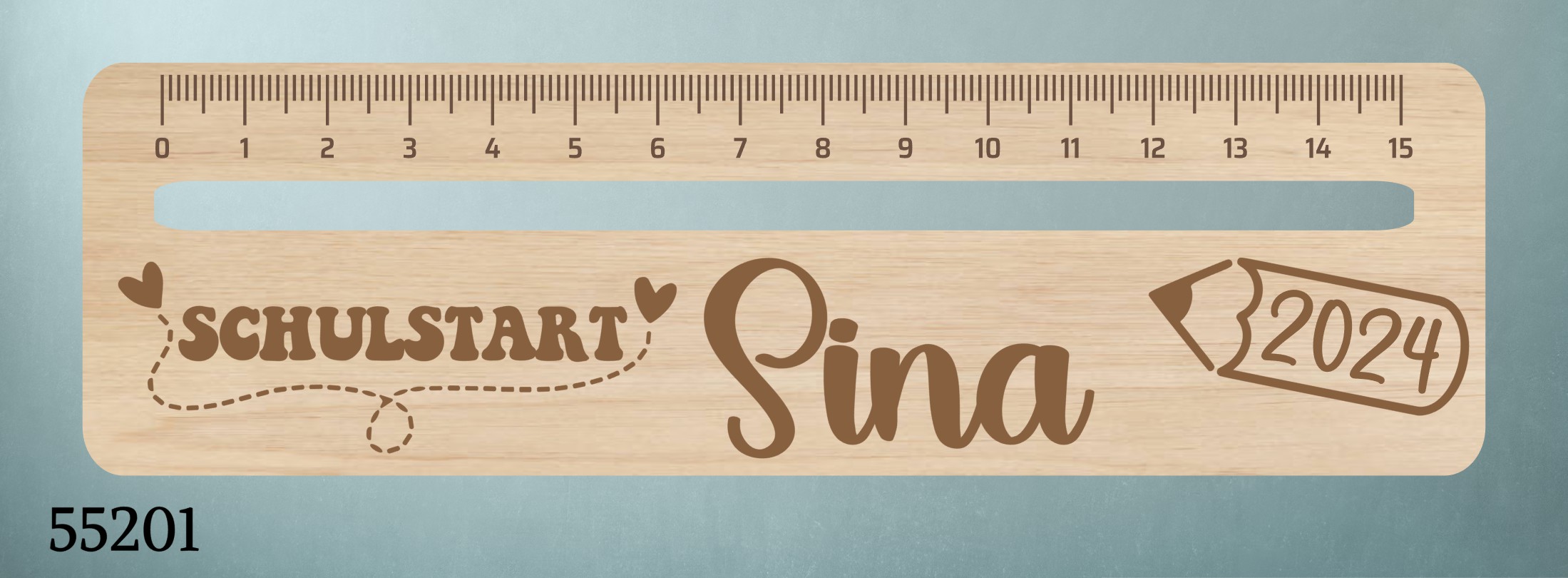 Lesehilfe mit Lineal 📏 personalisiert zum Schulstart mit Namen & Jahr