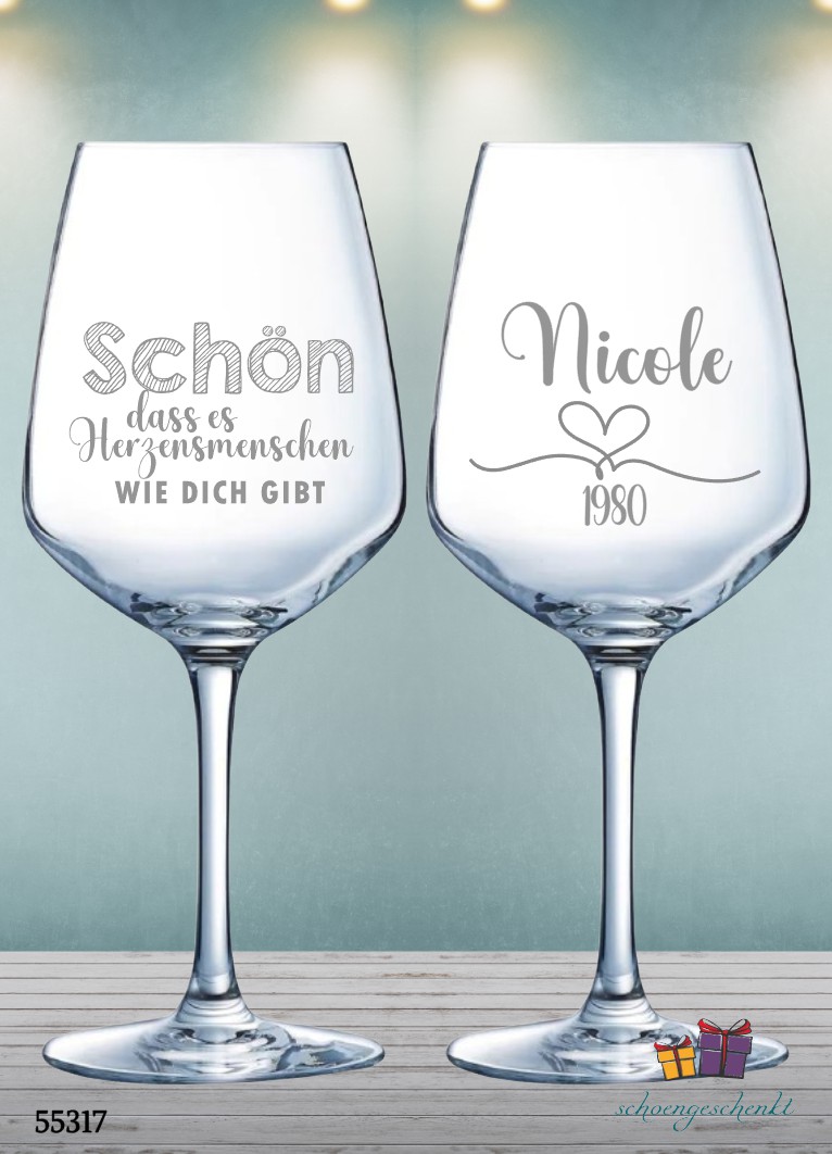 Schön, dass es Herzensmenschen wie dich gibt 🍷 Weinglas