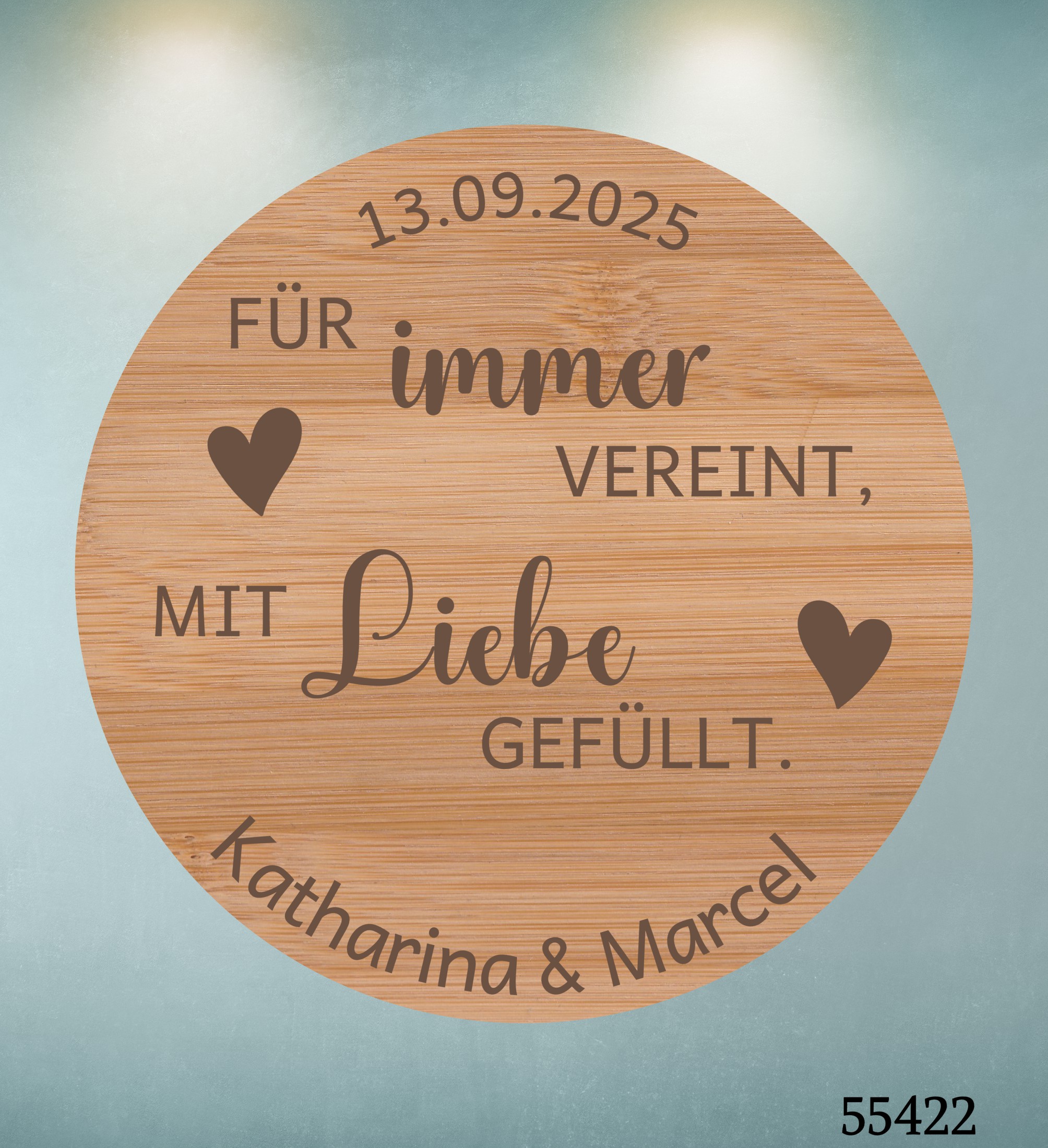 Für immer vereint, mit Liebe gefüllt  💝 Naschglas mit Gravur als Hochzeitsgeschenk
