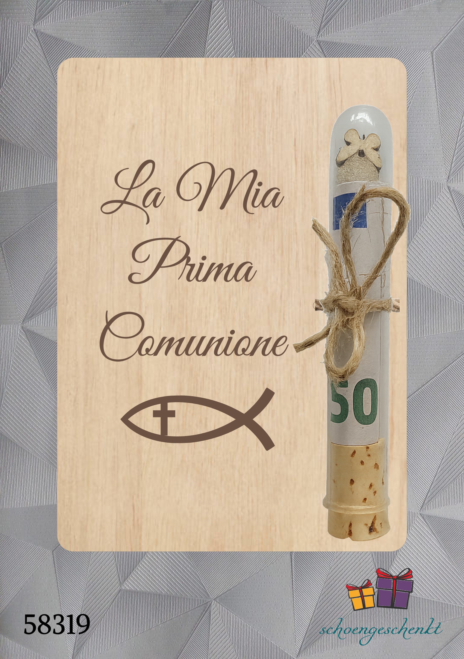 La Mia Prima Comunione 🐟 Fisch  - Geldgeschenkkarte