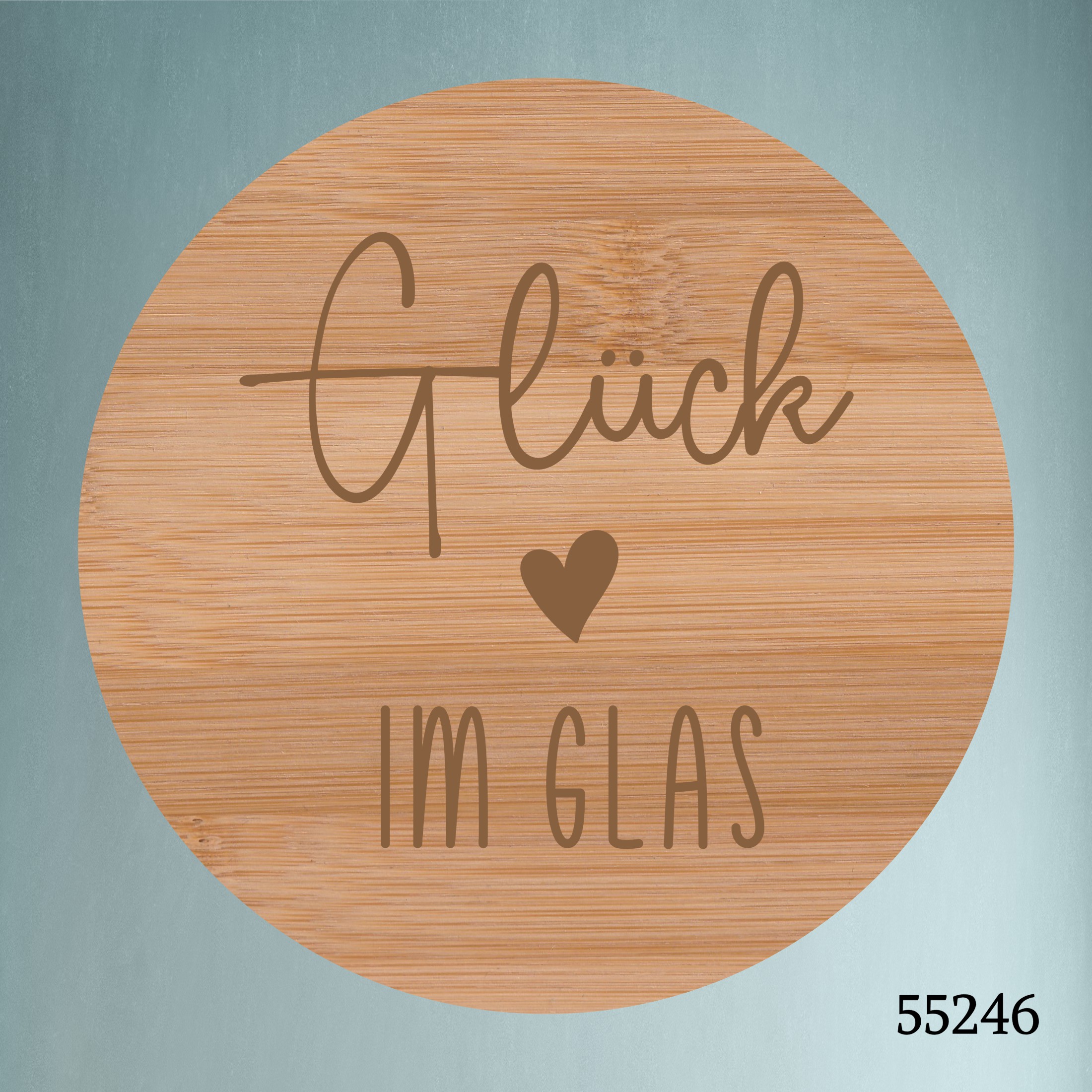 🍪Glück im Glas🍪 Naschglas mit Graviertem Bambusdeckel