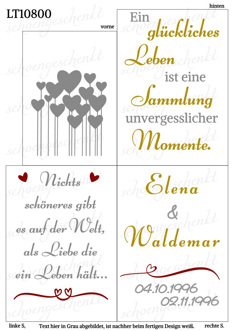 Nichts schöneres gibt es auf der Welt, als Liebe die ein Leben hält… ❤️ Laterne Silberhochzeit