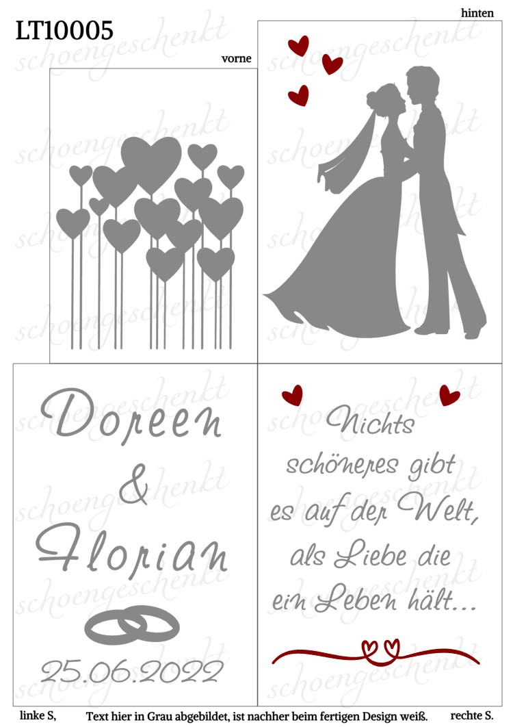 Nichts schöneres gibt es auf der Welt, als Liebe die ein Leben hält… 💍 Laterne Hochzeit