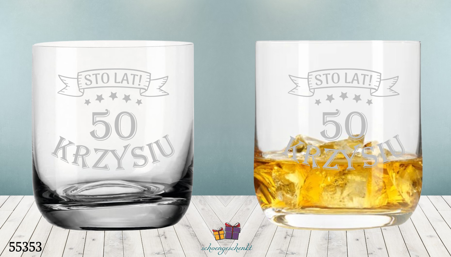 Whiskyglas personalisiert auf Polnisch 🥃 Perfekt für den runden Geburtstag