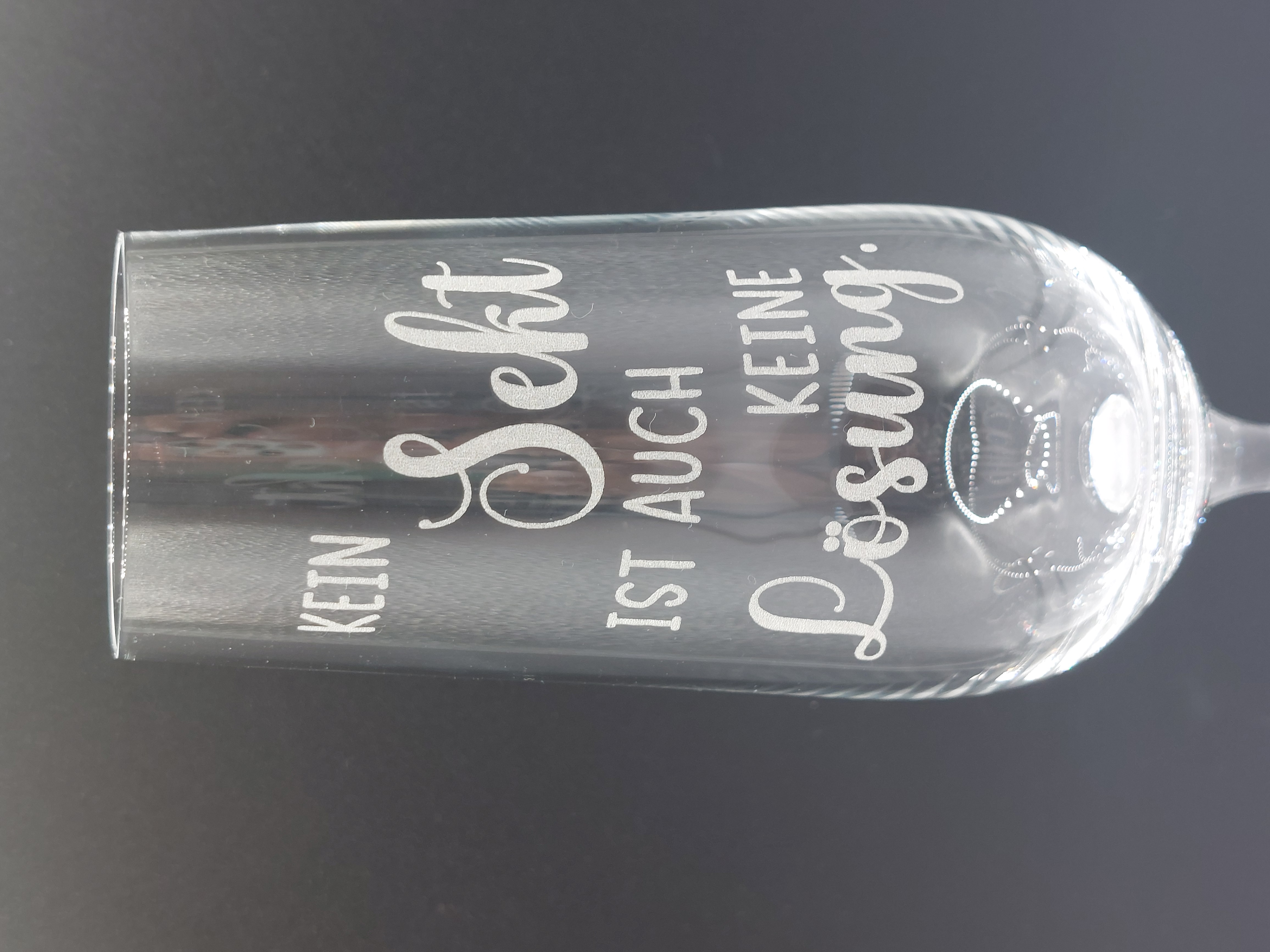 Kein Sekt ist auch keine Lösung 🥂 Sektglas