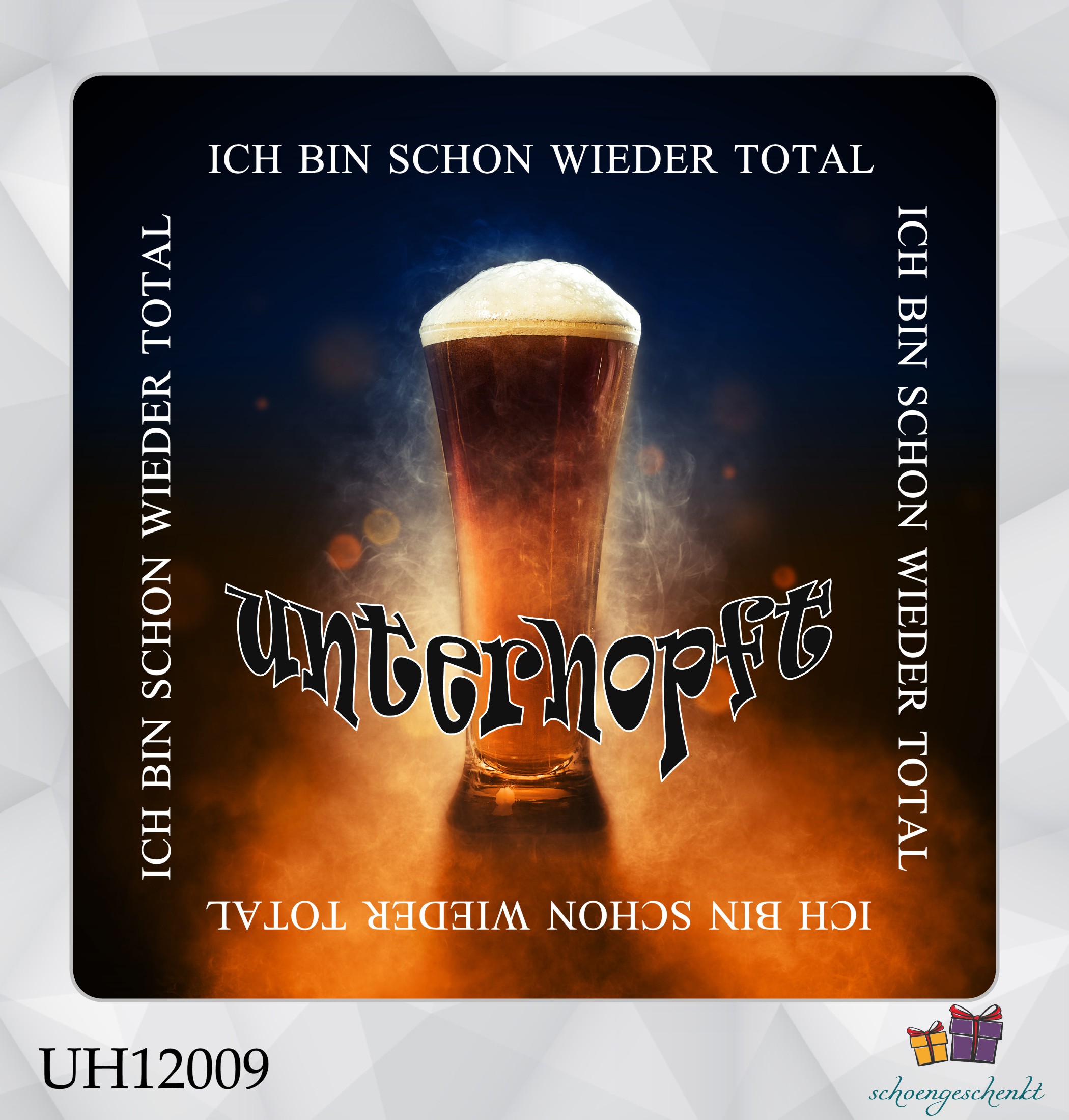 Ich bin schon wieder total unterhopft 🍺 Untersetzer Bier