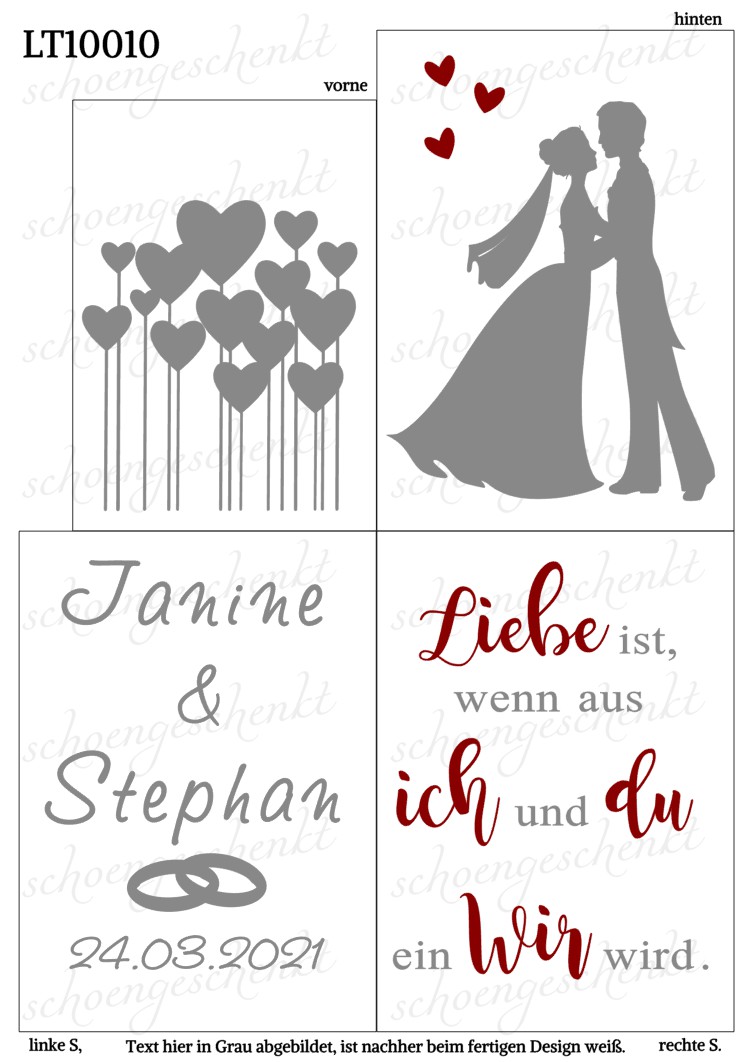 Liebe ist, wenn aus ich und du ein wir wird. 💍 Laterne Hochzeit