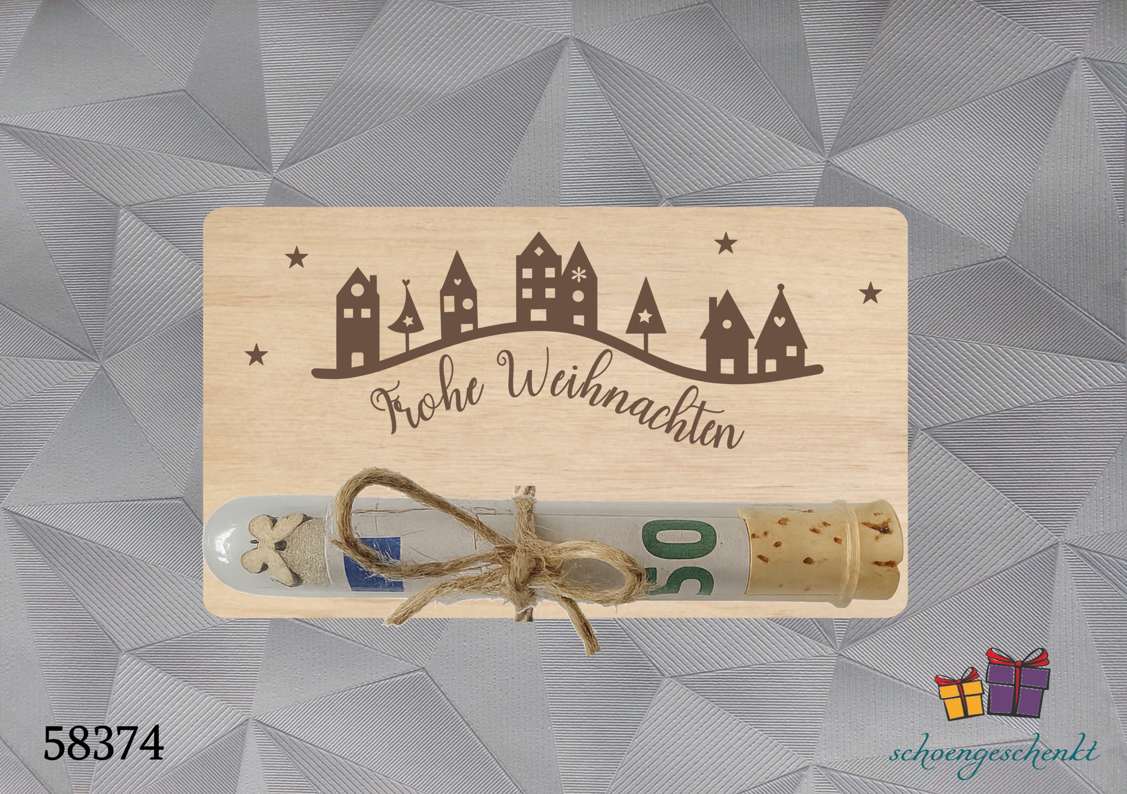 Frohe Weihnachten 🏠 Geldgeschenkkarte