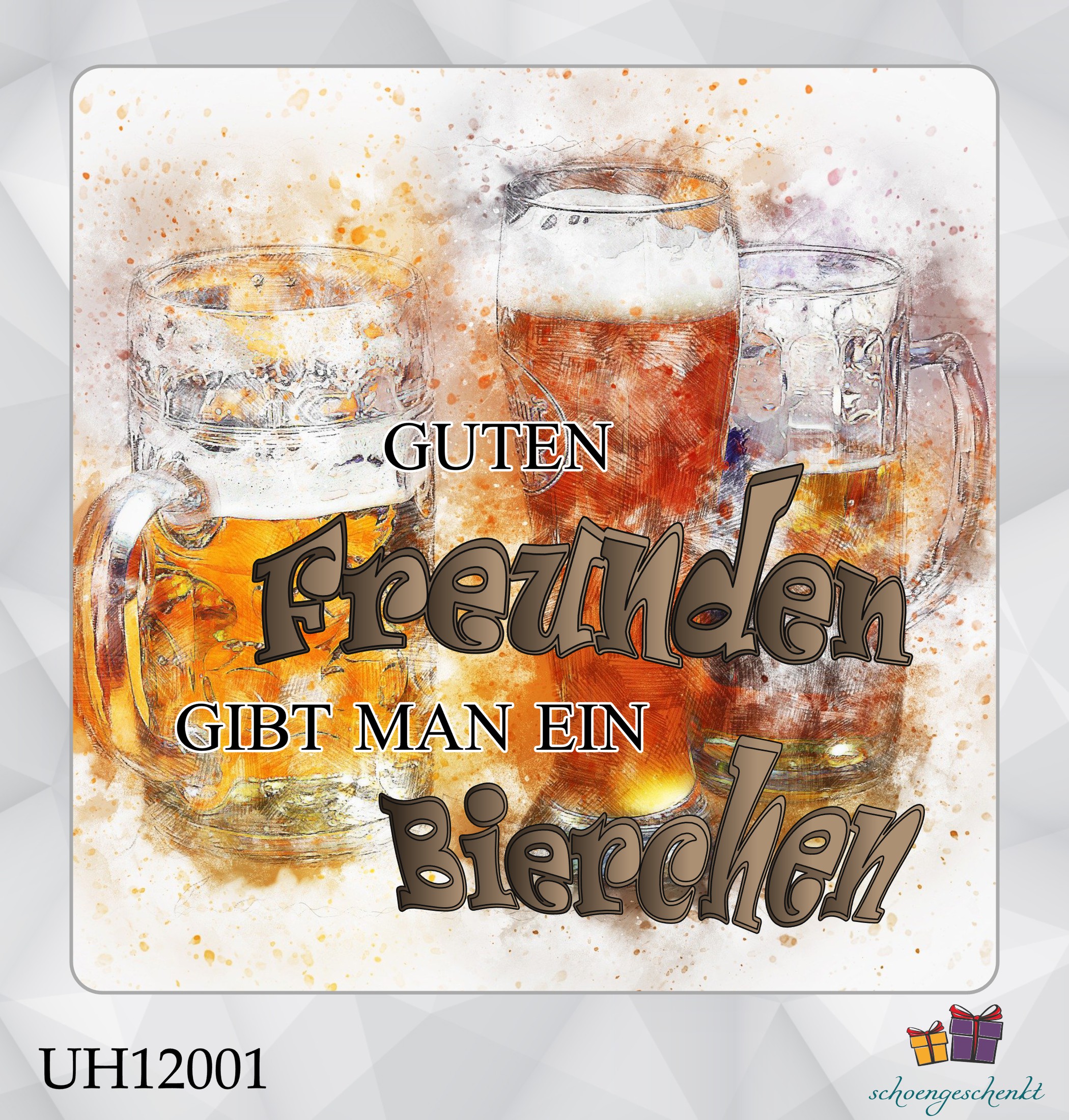 Guten Freunden gibt man ein Bierchen 🍺 Untersetzer Bier