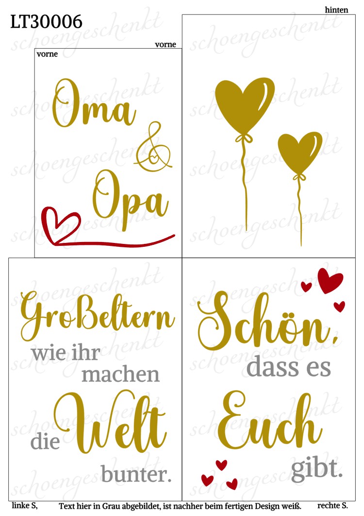 Großeltern wie ihr machen die Welt bunter.❤️ Laterne für Großeltern