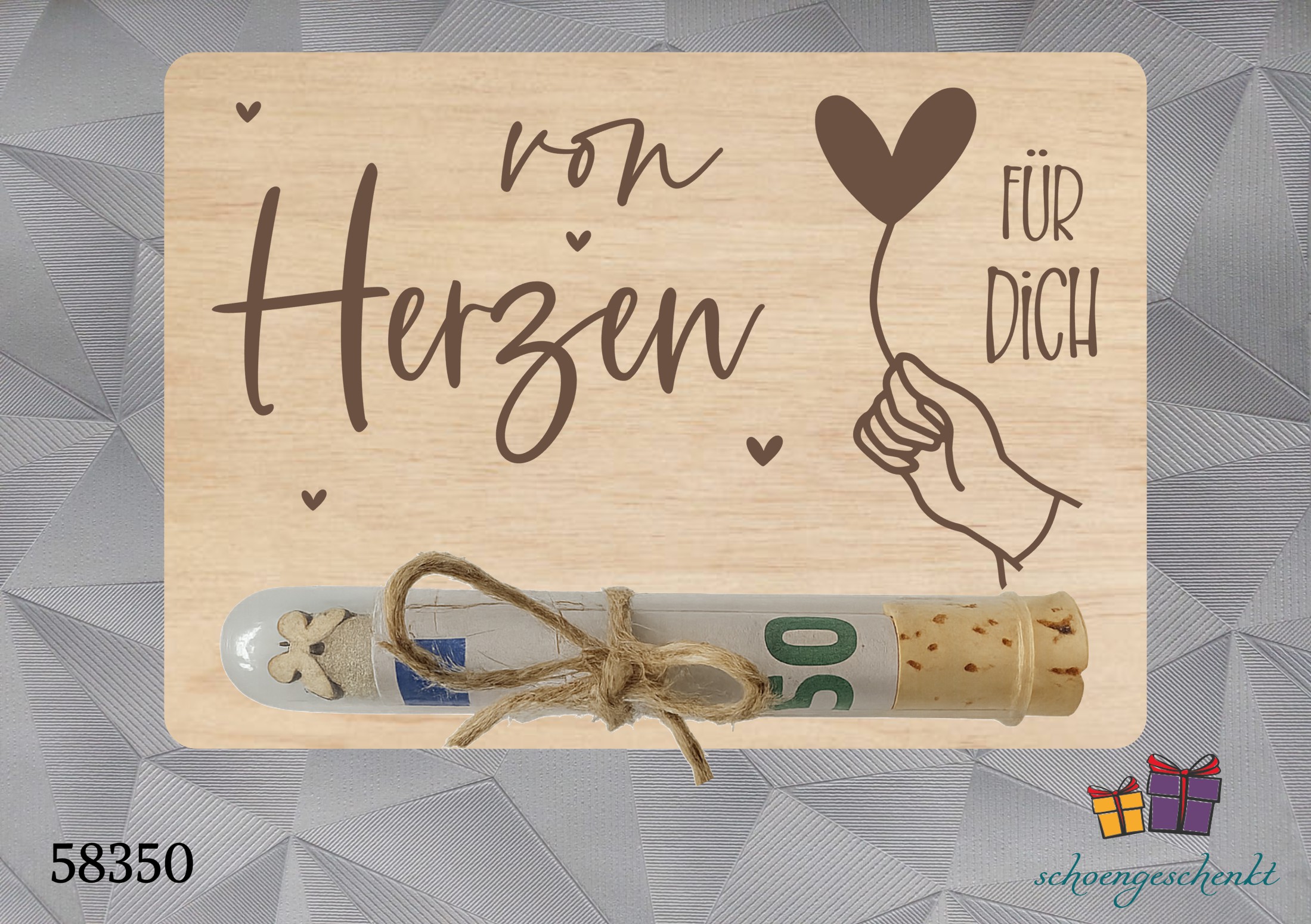 Für Dich von Herzen ❤️ Geldgeschenkkarte