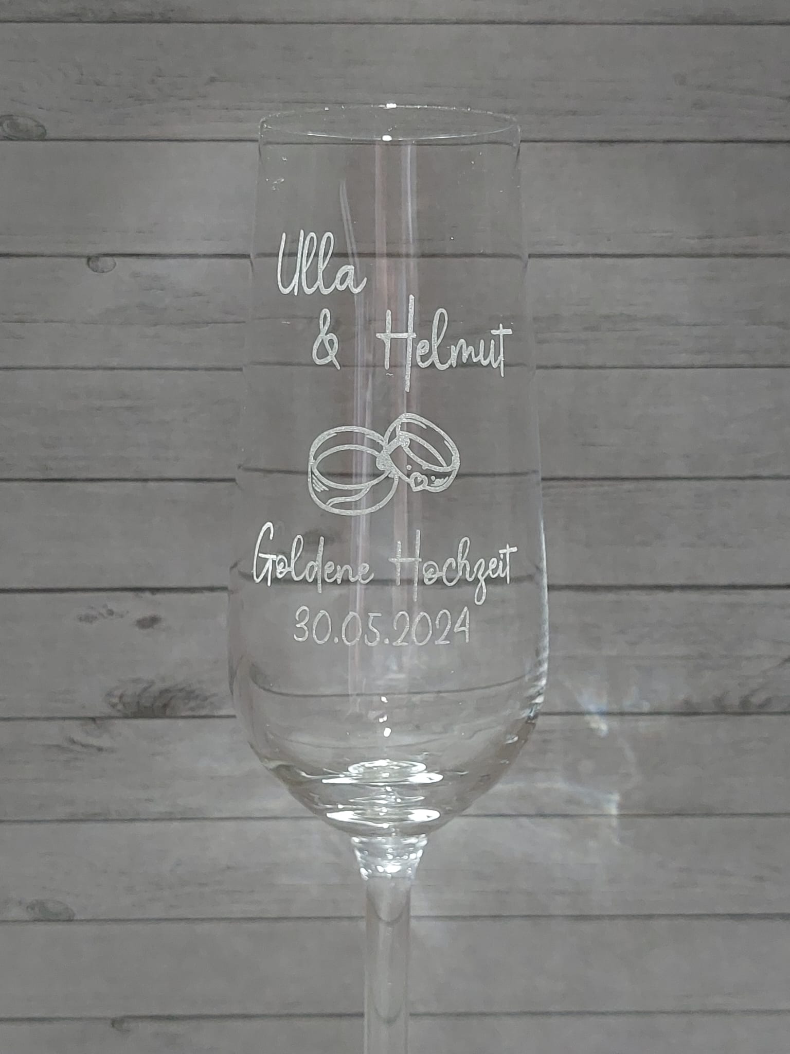 Goldene Hochzeit 🥂 Sektglas