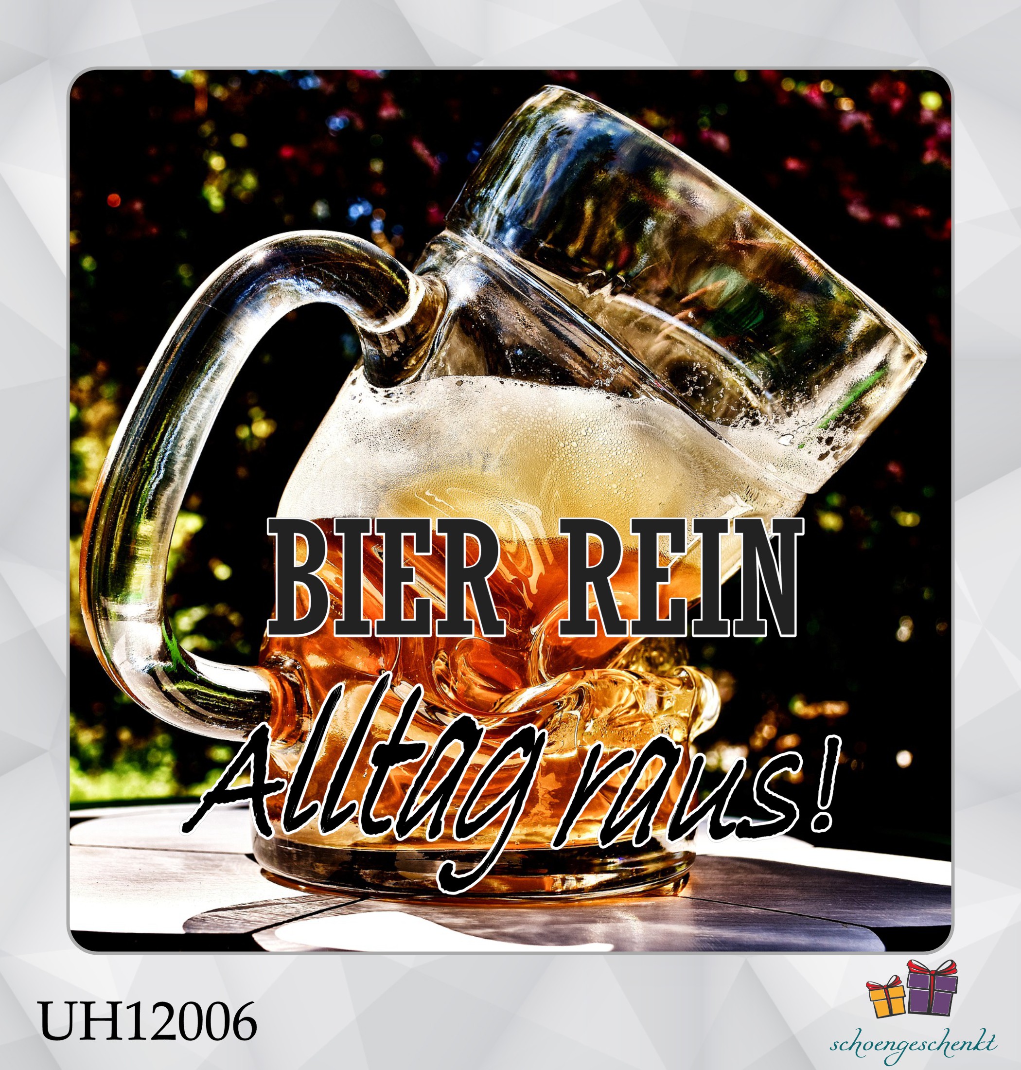 Bier rein – Alltag raus!  🍺 Untersetzer Bier