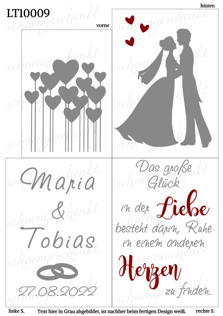 Das große Glück in der Liebe besteht darin, Ruhe in einem anderen Herzen zu finden. 💍 Laterne Hochzeit