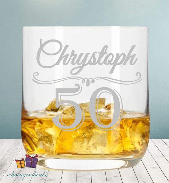 Whiskyglas mit Name und Geburtszahl 🥃 Whiskyglas