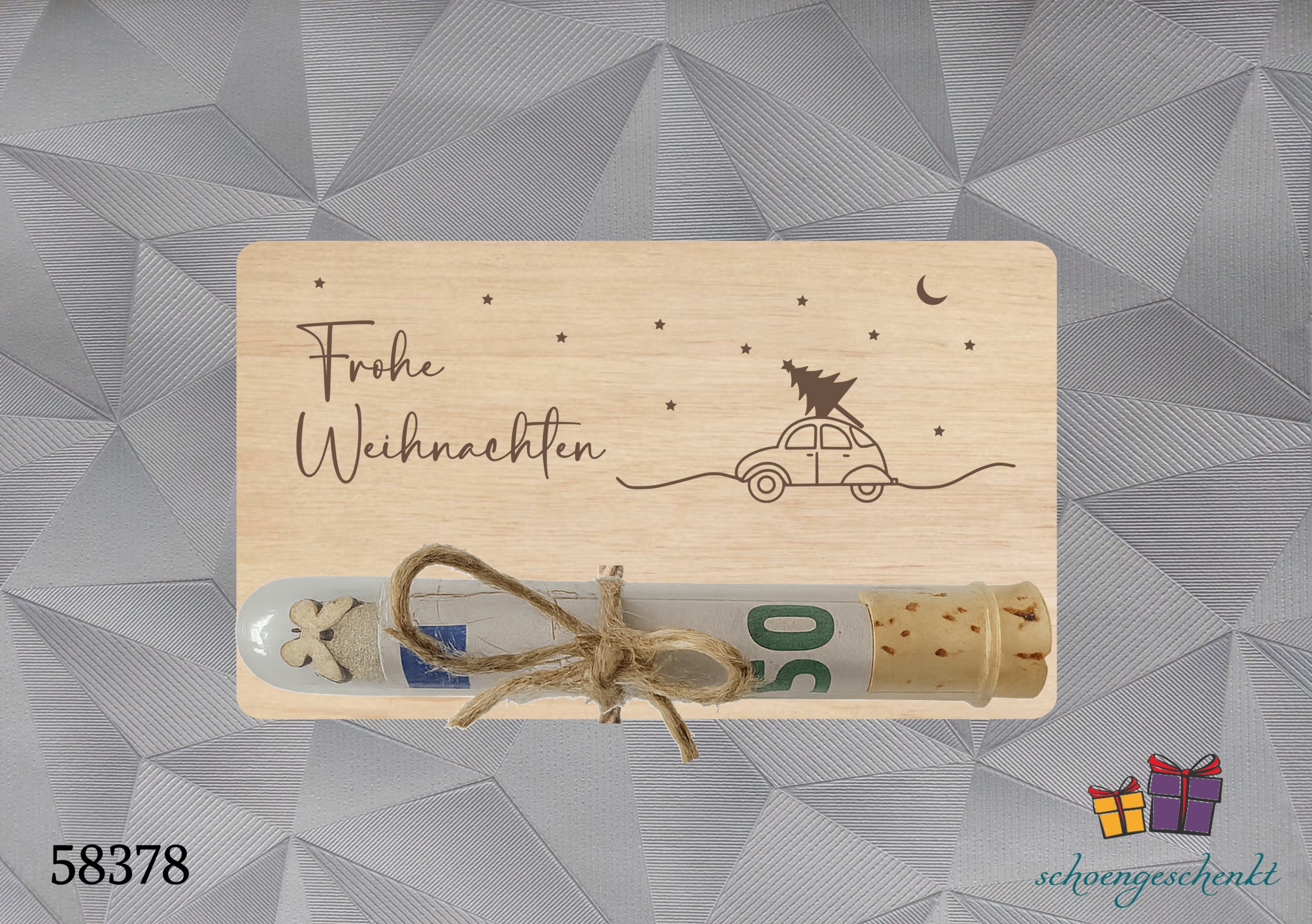 Frohe Weihnachten 🚗🌲 Geldgeschenkkarte