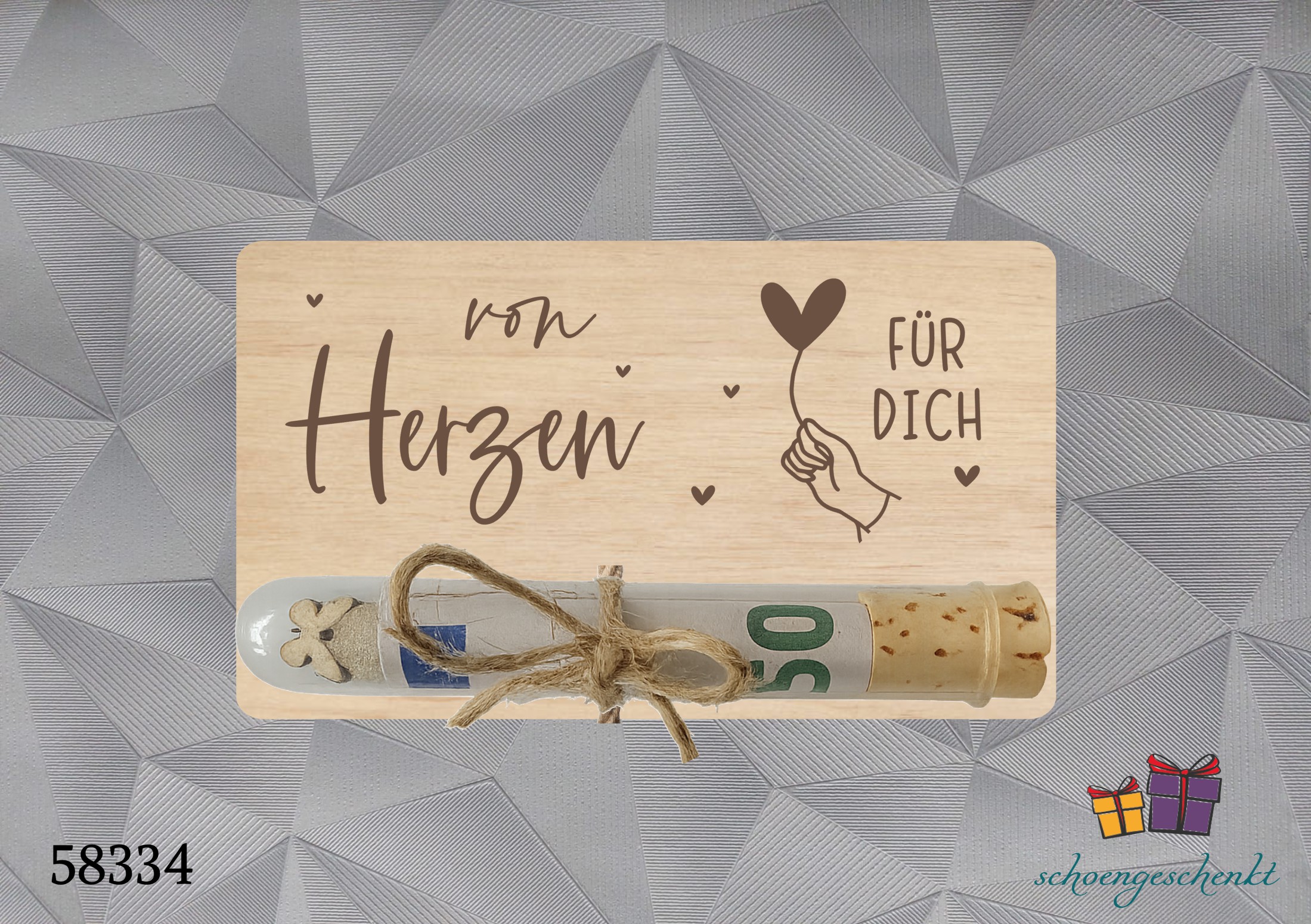 Von Herzen für Dich 💐 Geldgeschenkkarte