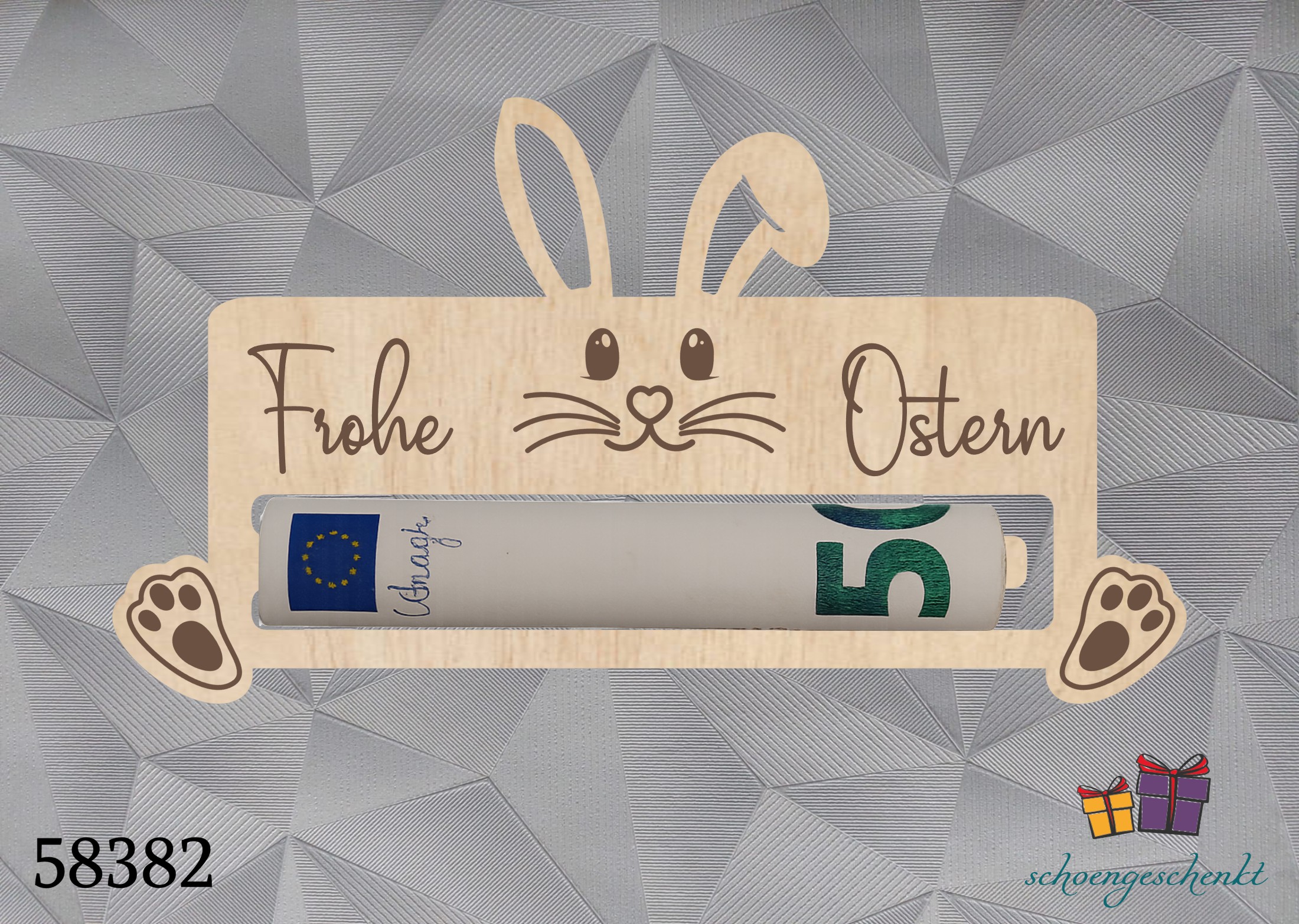 Frohe Ostern 🐰 Geldgeschenk Klammer