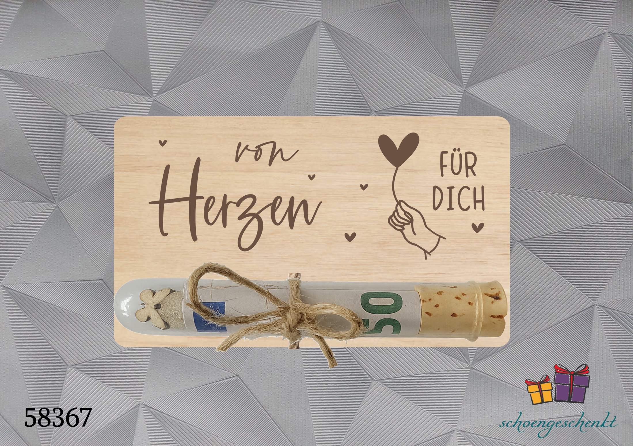 Für Dich von Herzen ❤️ Geldgeschenkkarte