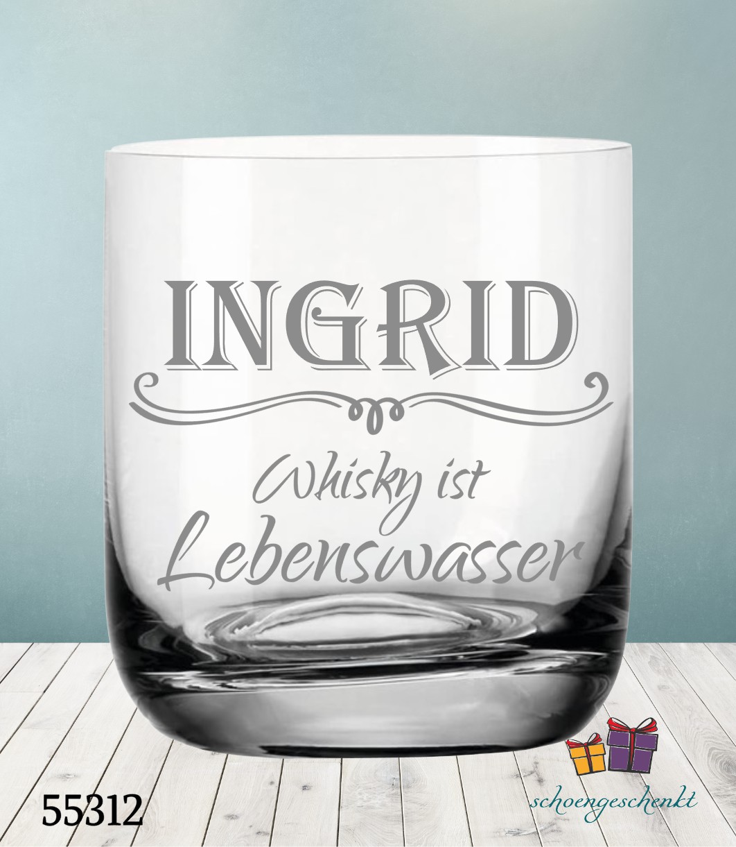 Whisky ist Lebenswasser. inkl. Namen 🥃 Whiskyglas