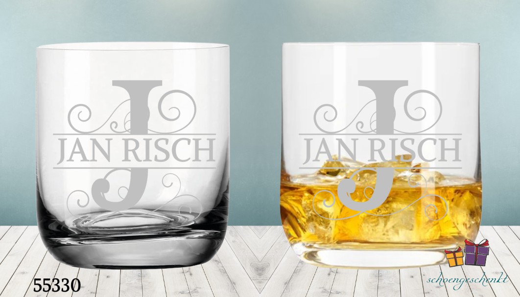 Whiskyglas mit Initialen 🥃
