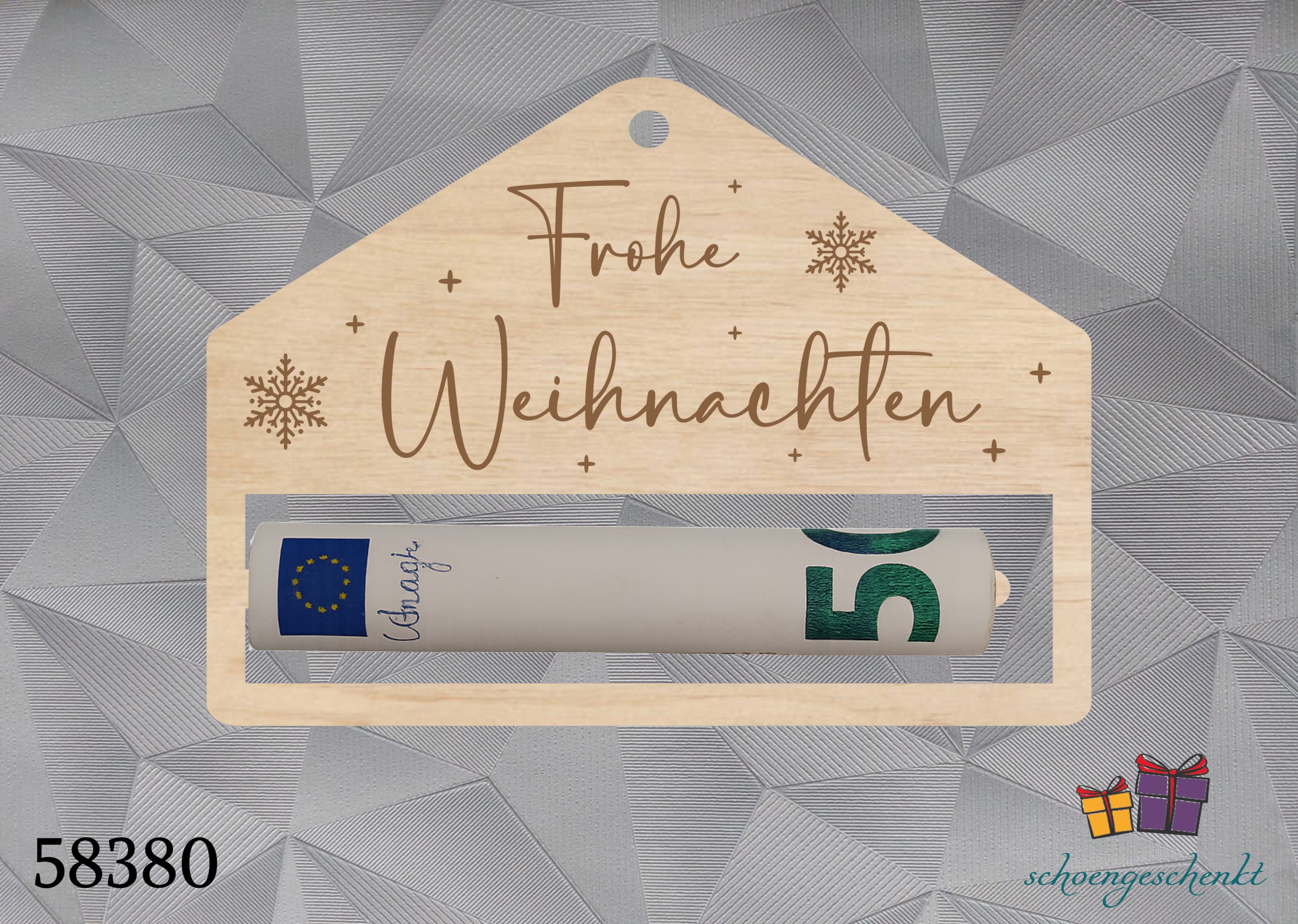 Frohe Weihnachten 🌟 Geldgeschenk Klammer