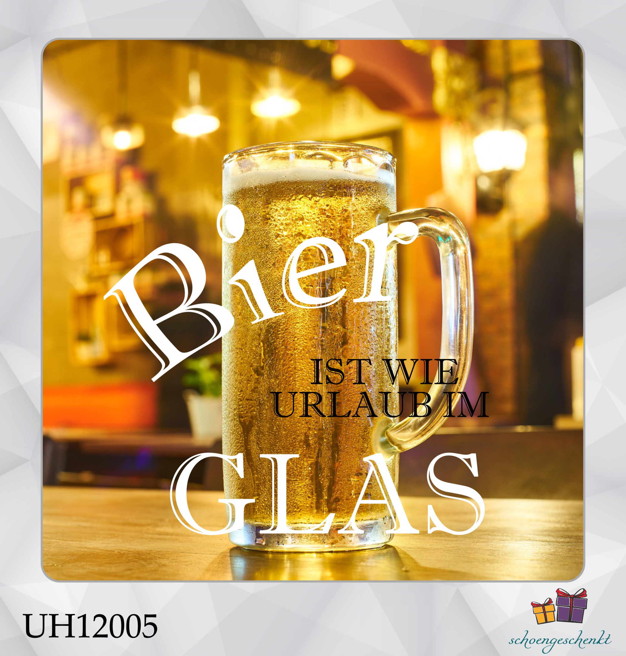 Bier ist wie Urlaub im Glas. 🍺 Untersetzer Bier