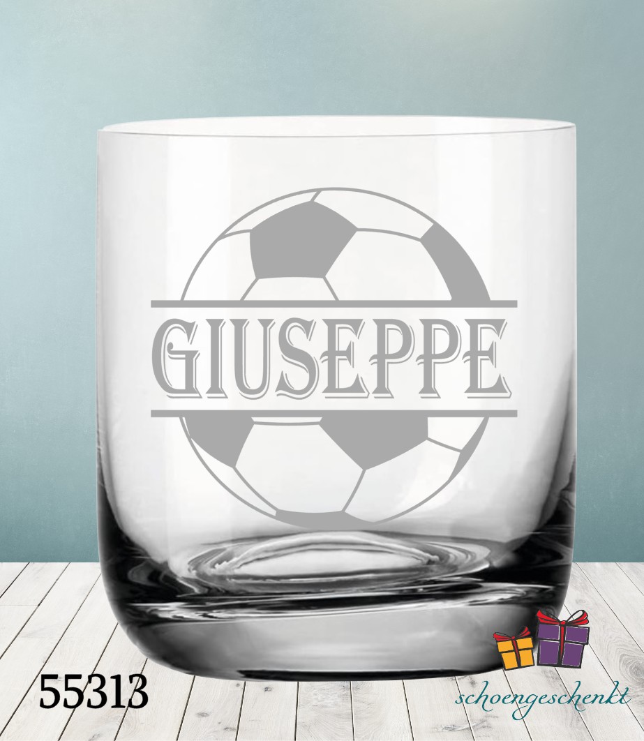 Whiskyglas mit Fußball-Design 🥃