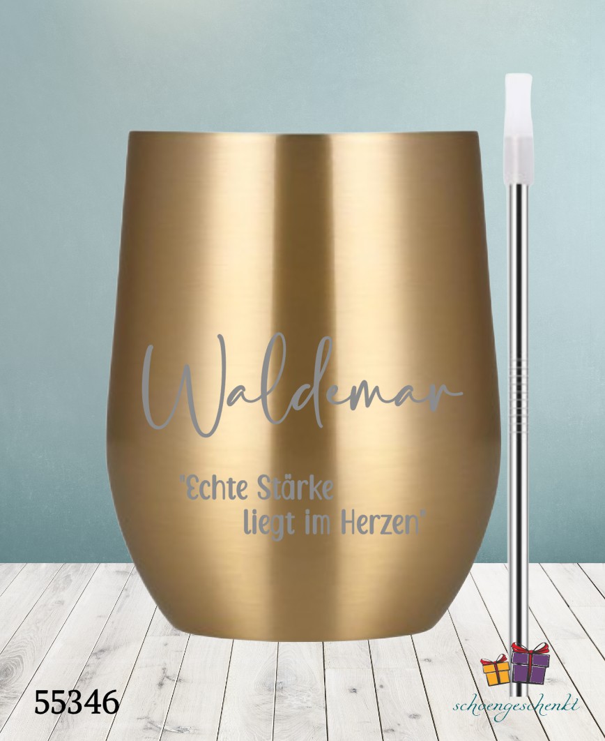 Echte Stärke liegt im Herzen. Wein ToGo Becher