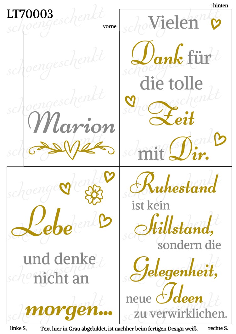 Vielen Dank für die tolle Zeit mit Dir. ❤️ Laterne Rente