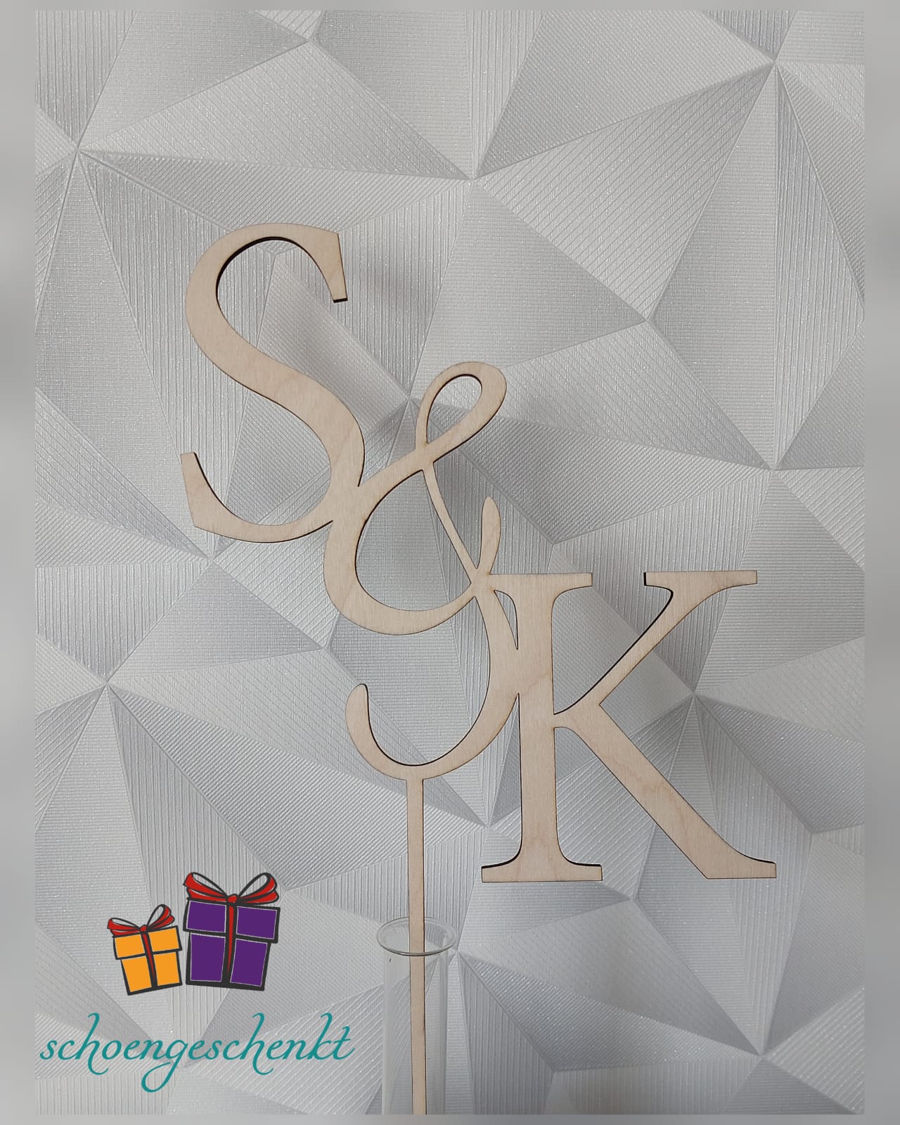 Cake Topper Hochzeit mit Initialen 💍 schlicht, stilvoll & voller Bedeutung 💞 Personalisiert