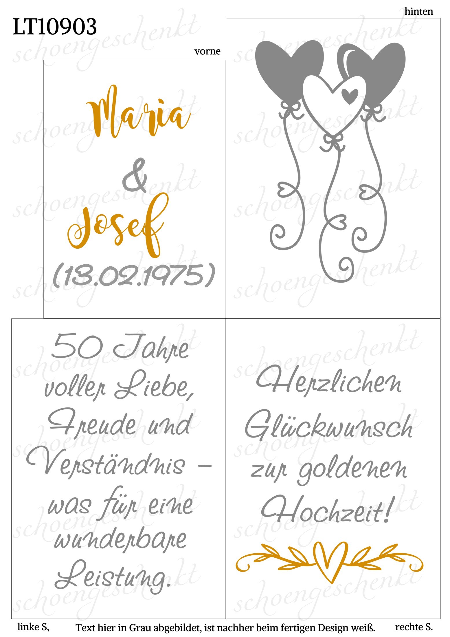 Goldene Hochzeit 💛 Ein Licht für 50 gemeinsame Jahre 💛 Laterne