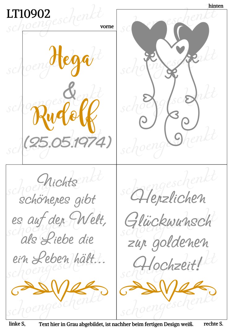 Nichts schöneres gibt es auf der Welt, als Liebe die ein Leben hält… 💛 Laterne Goldene Hochzeit