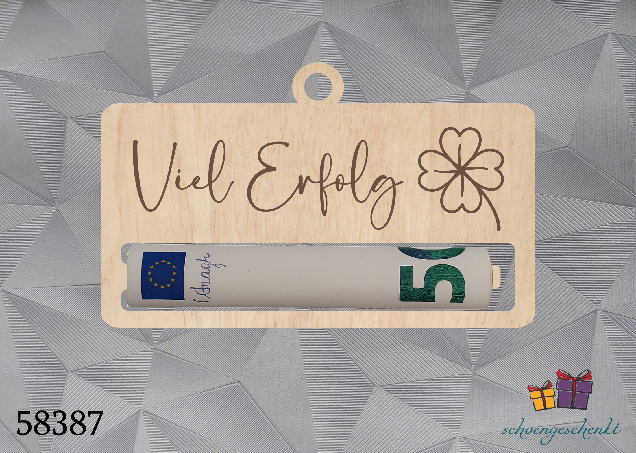 Viel Erfolg 🍀 Geldgeschenk Klammer